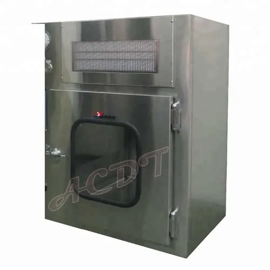Air Shower Laminar Pass Box for Cleanrooms with Stainless Steel Safety Manual Operation